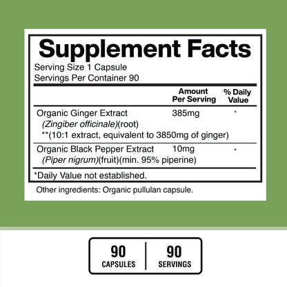 Organic Ginger Root 3850mg - American Standard Supplements